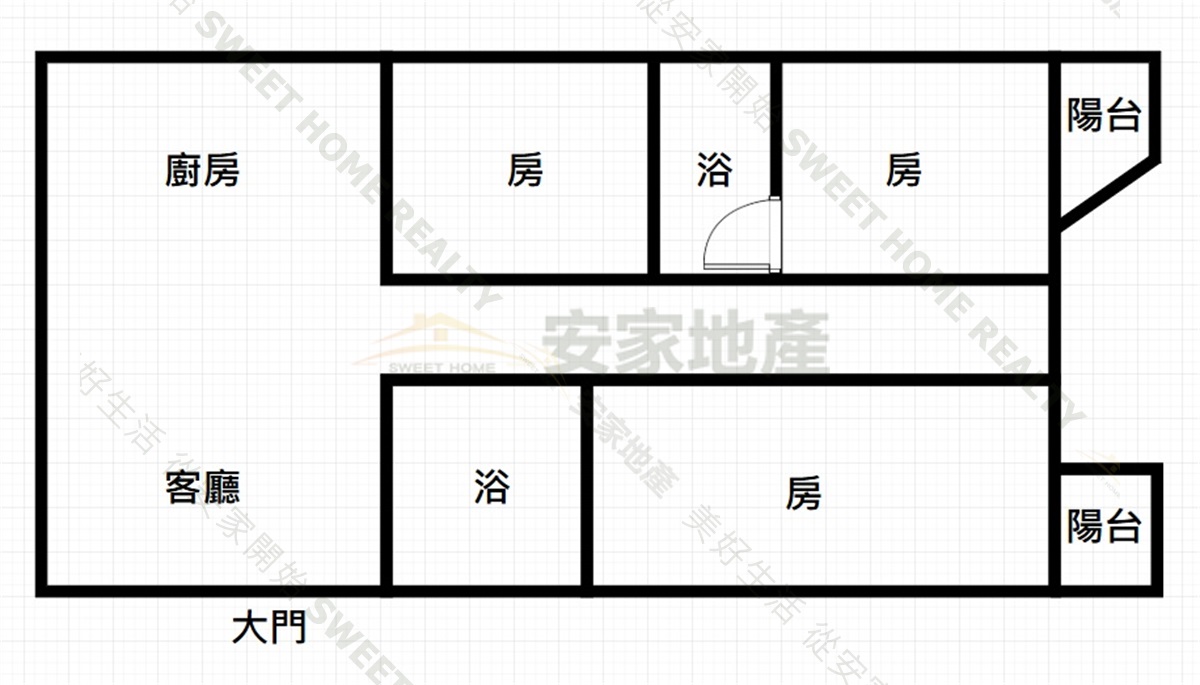 中華西路大三房好寓房屋室內格局與周邊環境