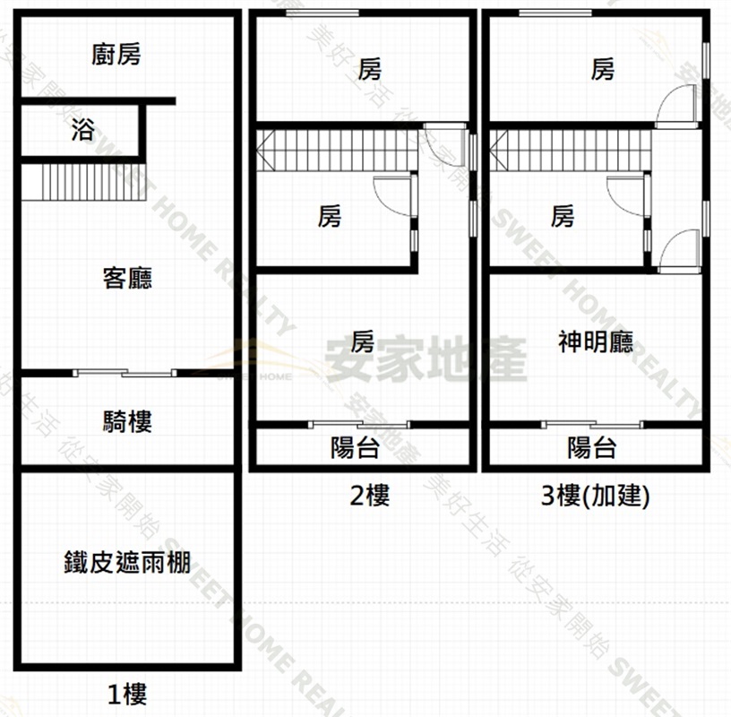 集集火車站邊間車庫透天房屋室內格局與周邊環境