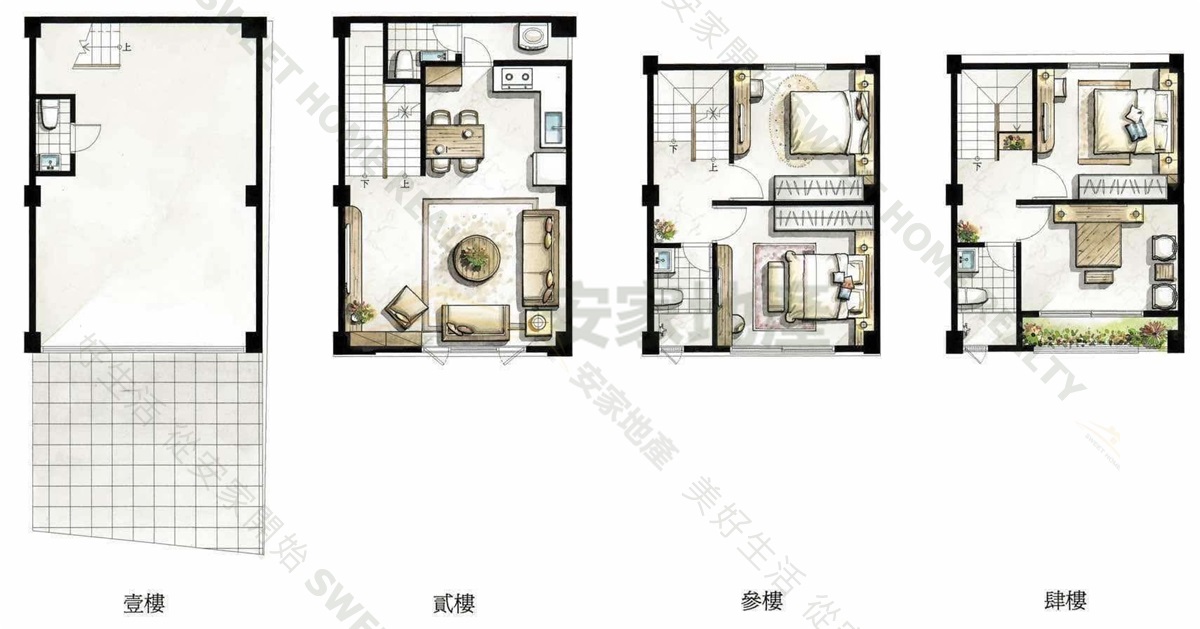 埔心全新透天別墅A01房屋室內格局與周邊環境