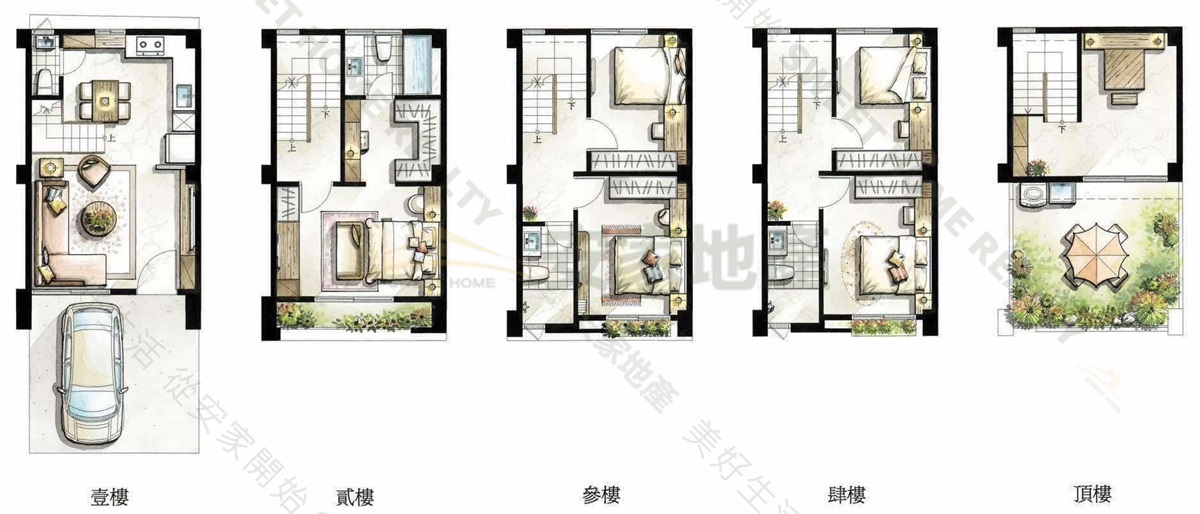 埔心全新透天別墅B07房屋室內格局與周邊環境