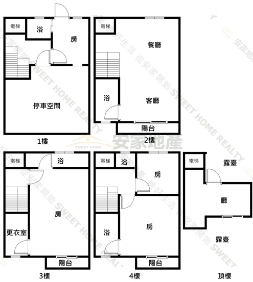 彰化市電梯雙車位別墅房屋室內格局與周邊環境